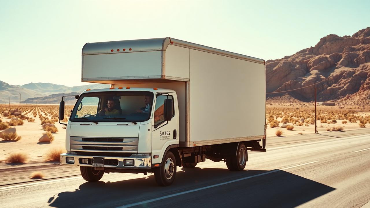 Moving truck in Las Vegas summer heat